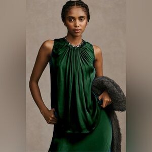 Velvet By Graham & Spencer Mindi Top in Emerald Green